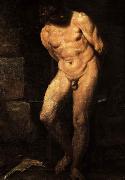 Annibale Carracci Samson imprisoned oil painting